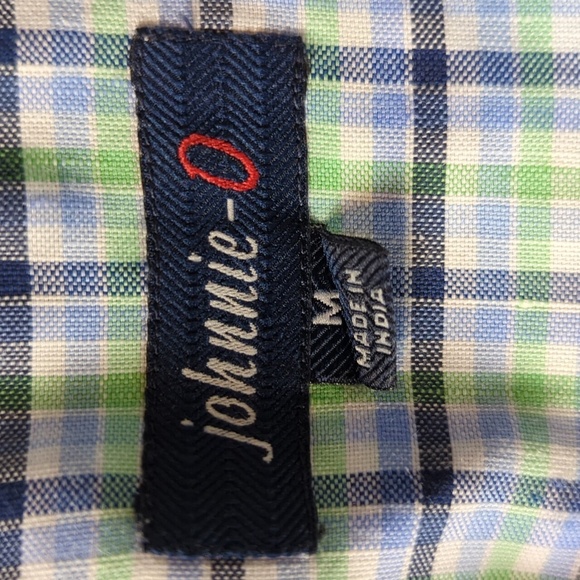 Johnnie-O Plaid Linen Blend Button Up Shirt - Picture 7 of 9